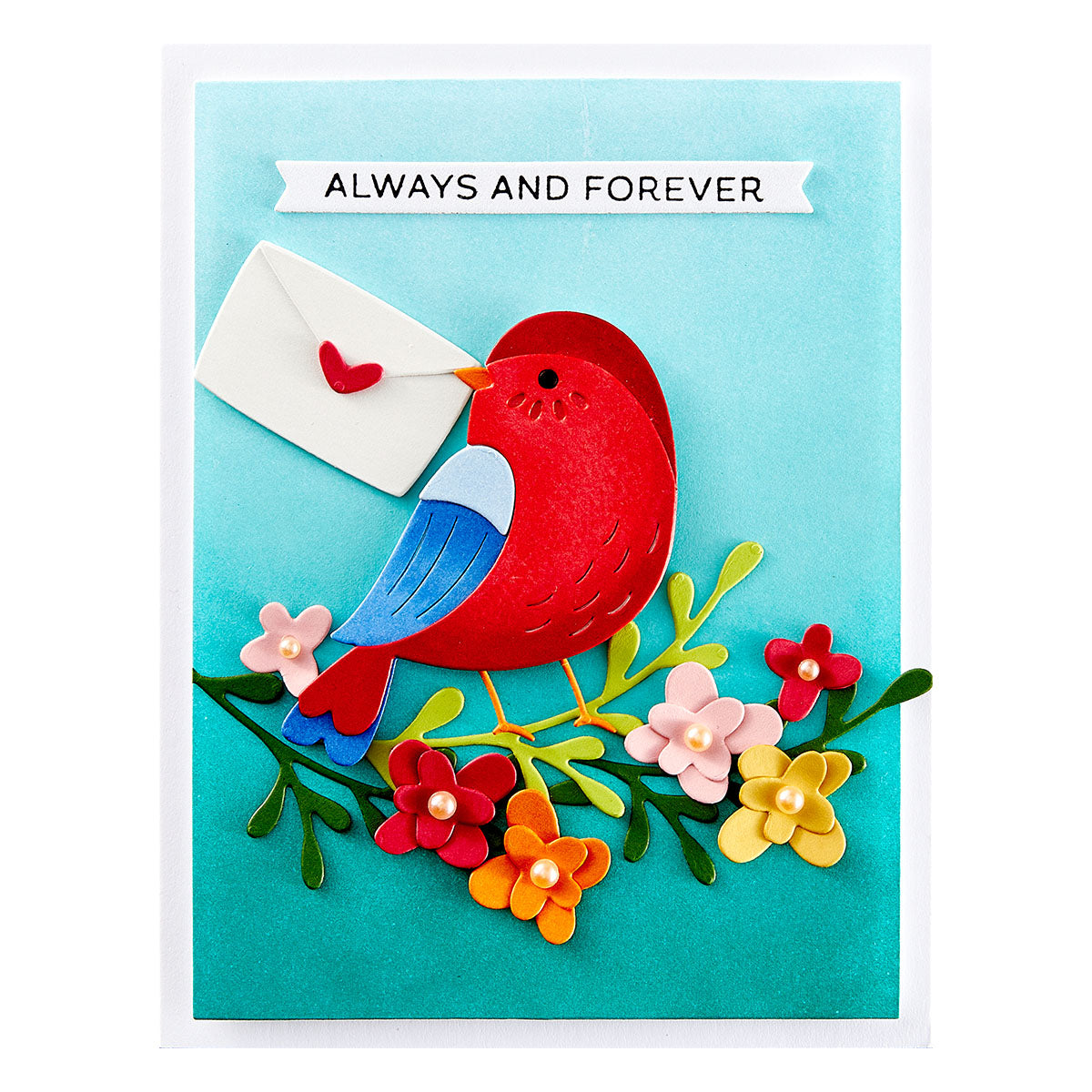 Spellbinders - Love Note Bird Etched Dies from the Out and About Collection