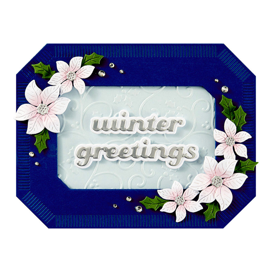 Spellbinders - Christmas Greetings Etched Dies from the Home for the Holidays Collection