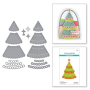 Spellbinders - Stitched Holiday Tree Etched Dies from the Stitched Bright Collection