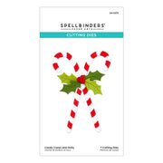 Spellbinders Candy Canes and Holly Etched Dies from the Home for the Holidays Collection