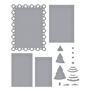 Spellbinders - Nested Tree Frame Etched Dies from the Essential Holiday Collection by Lisa Horton