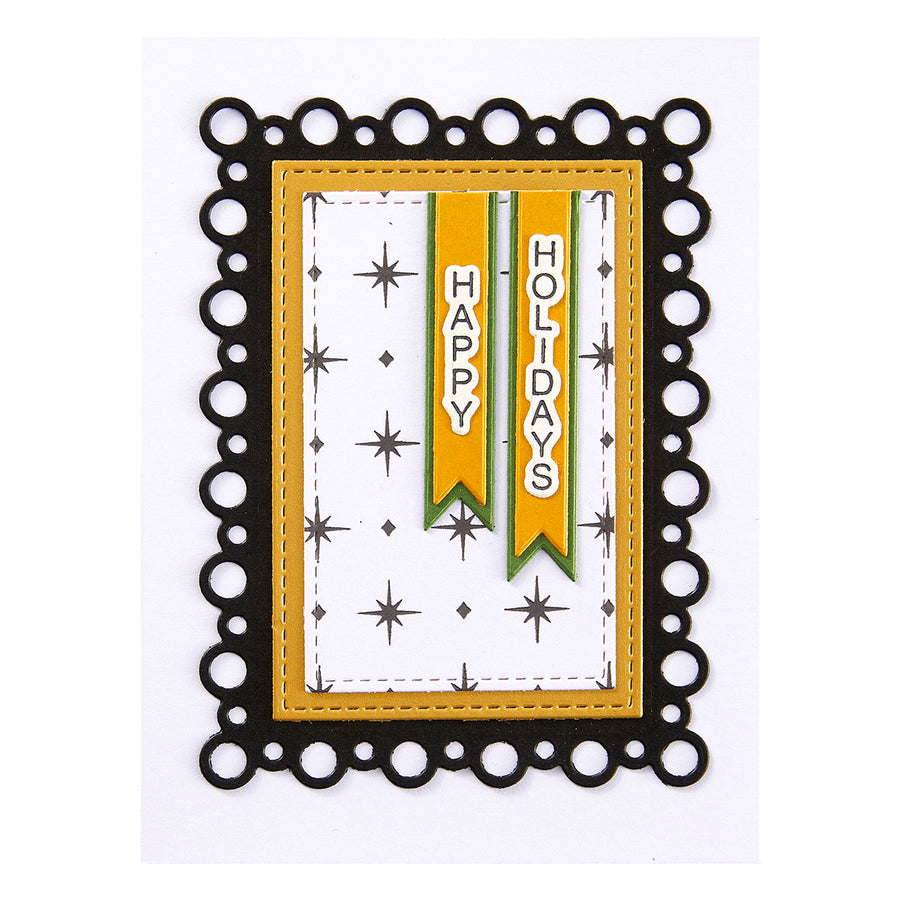 Spellbinders - Nested Tree Frame Etched Dies from the Essential Holiday Collection by Lisa Horton