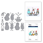 Spellbinders - Playful Penguins Etched Dies from the Let It Snow Collection by Simon Hurley