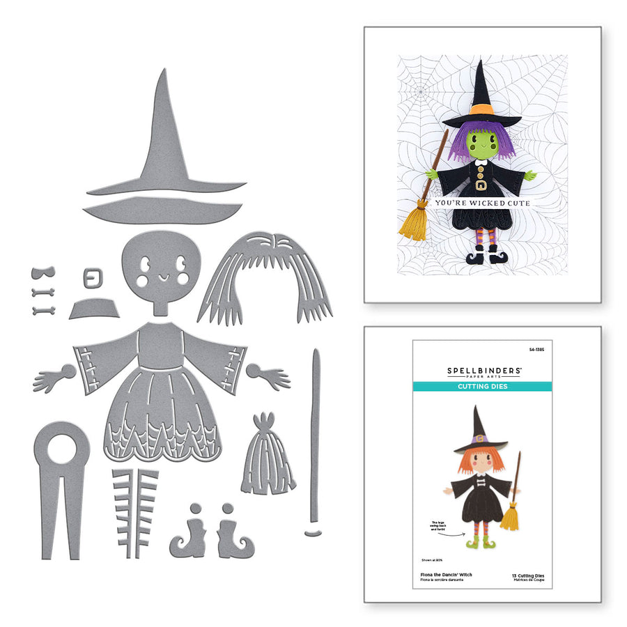 Spellbinders - Fiona the Dancin' Witch Etched Dies from the Happy Haunting Collection