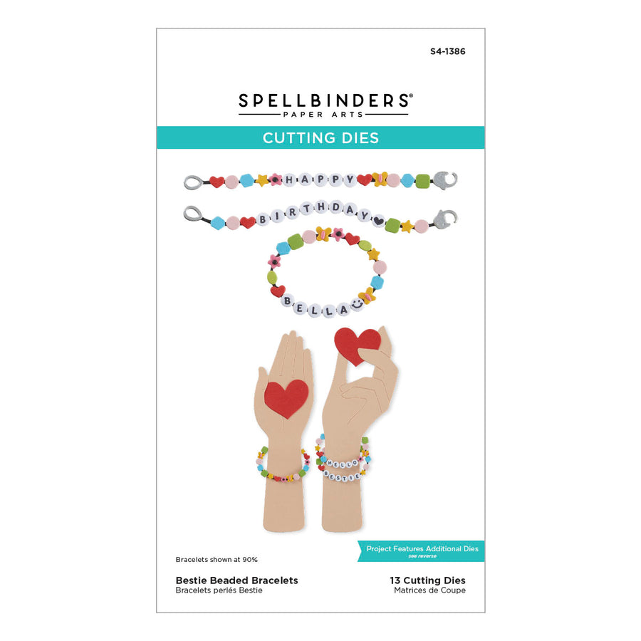 Spellbinders - Bestie Beaded Bracelets Etched Dies from the Beads of Friendship Collection