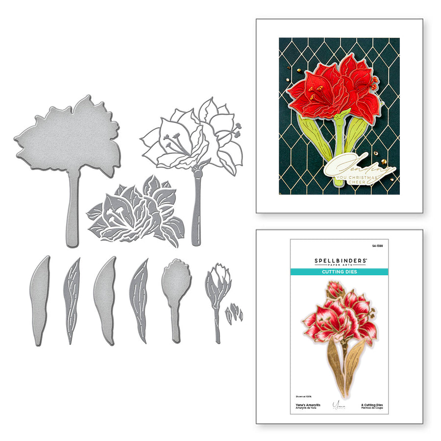 Spellbinders - Yana's Amaryllis Etched Dies from the Amaryllis Christmas Collection by Yana Smakula