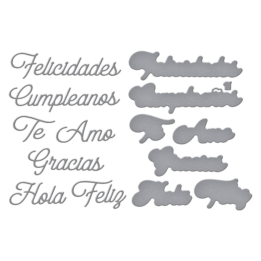 Spellbinders - Spanish Everyday Sentiments Etched Dies from the International Sentiments Collection