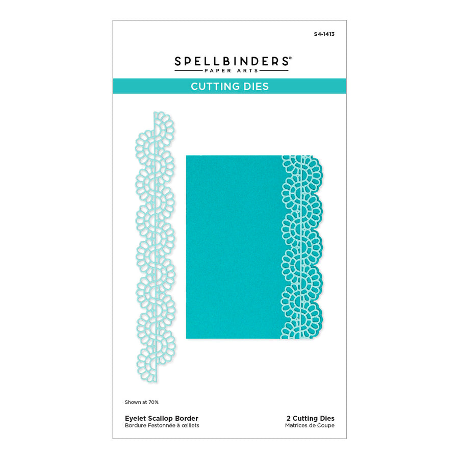 Spellbinders - Eyelet Scallop Border Etched Dies from the Vivid Expressions Collection