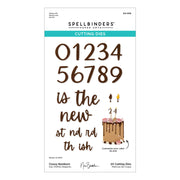 Spellbinders - Classy Numbers Etched Dies from the Bougie Birthday Collection by Nina Boettcher