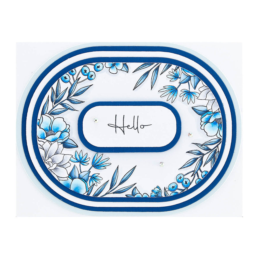 Spellbinders - Essential Stylish Ovals Etched Dies from the Stylish Ovals Collection