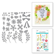 Spellbinders - Garden Wreath Add-Ons Etched Dies from the Beautiful Wreaths Collection by Suzanne Hue