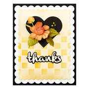 Spellbinders - Heartfelt Thanks & Scallops Etched Dies from the From the Garden Collection by Wendy Vecchi