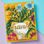 Spellbinders - Fresh Picked Vase Bouquet Etched Dies from the More Fresh Picked Collection