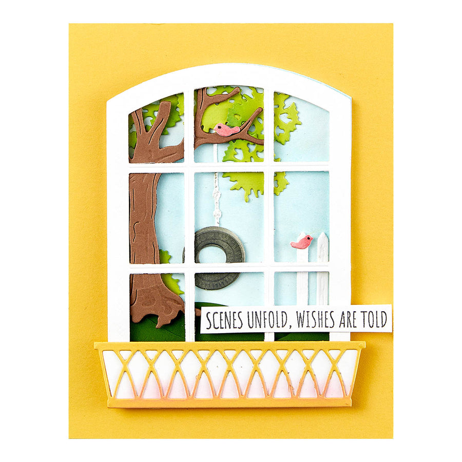 Spellbinders - Vista View Window Etched Dies from the Windows with a View Collection by Tina Smith