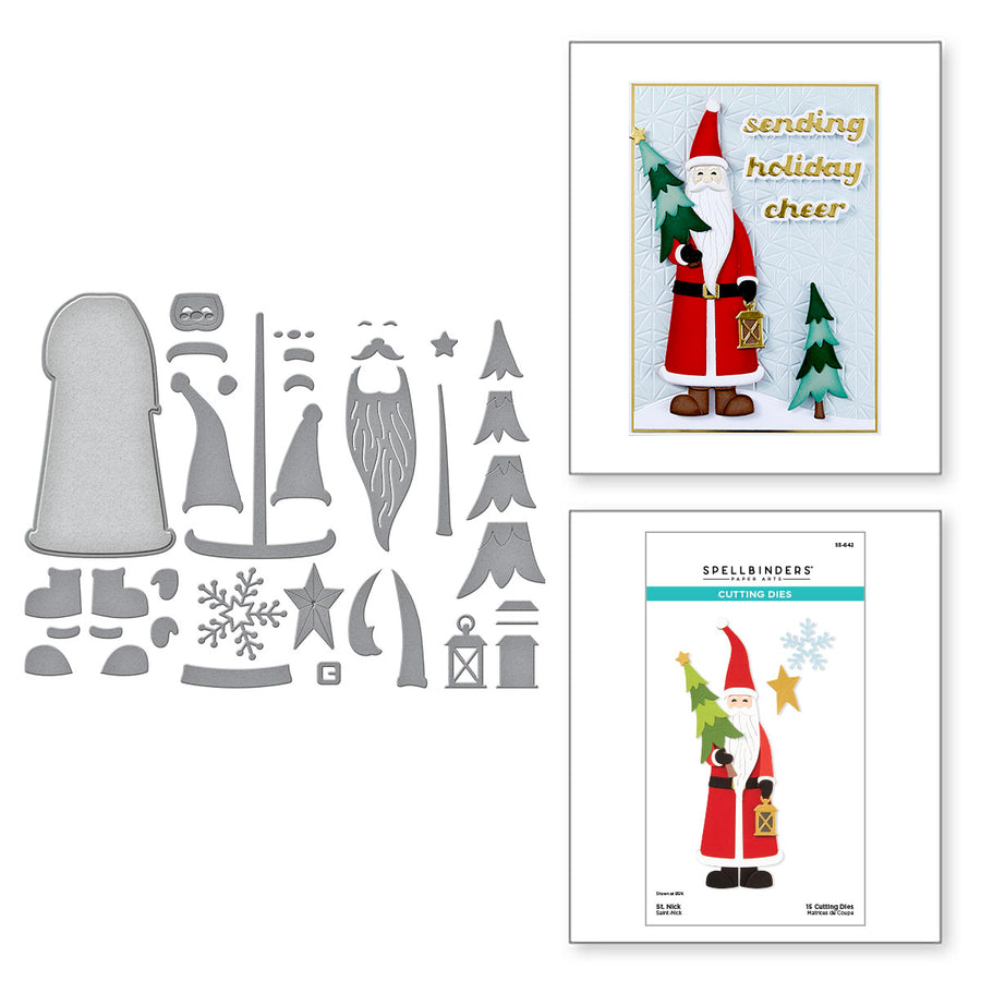 Spellbinders - St. Nick Etched Dies from the Home for the Holidays Collection