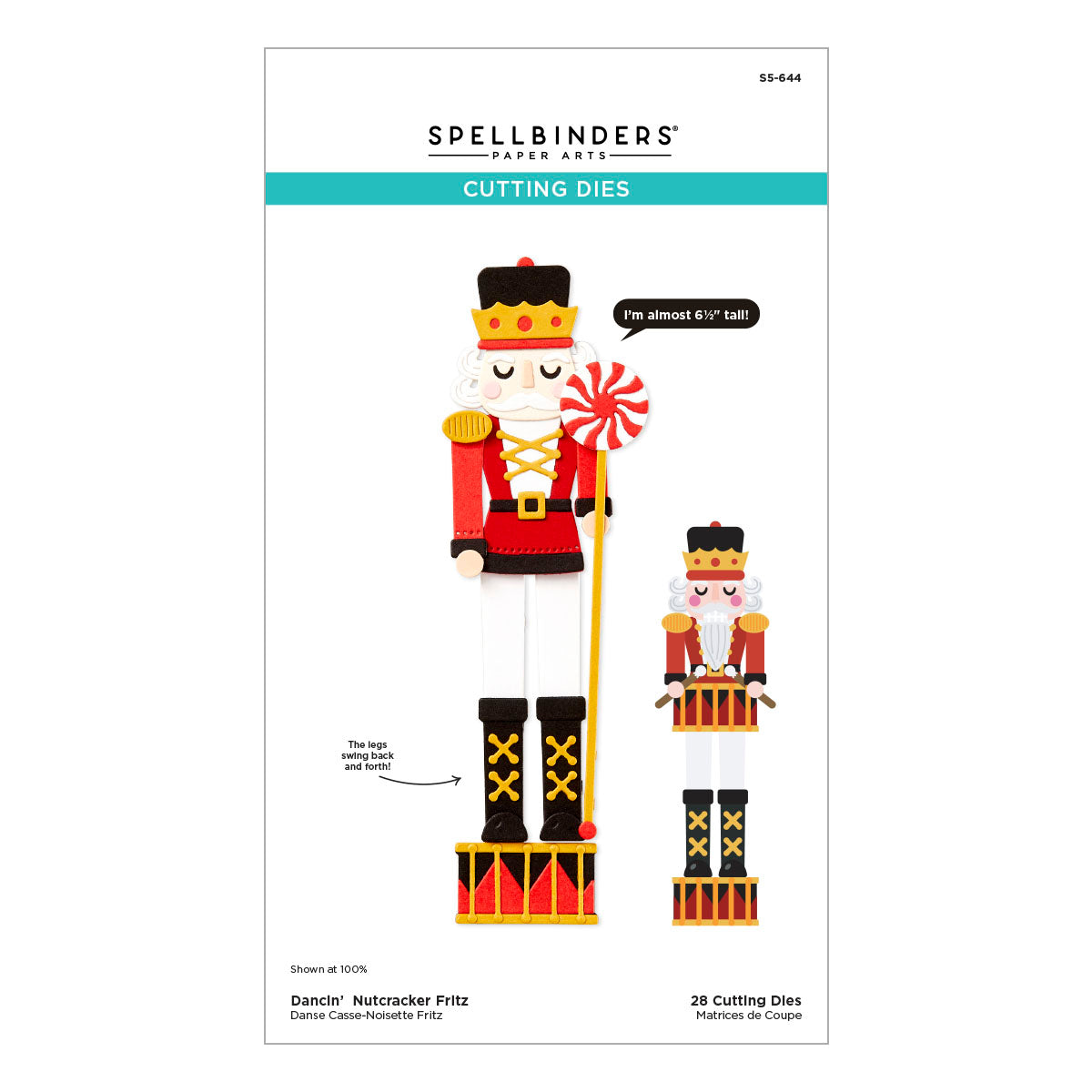 Spellbinders Dancin' Nutcracker Fitz Etched Dies from the Dancin' Christmas Friends Collection