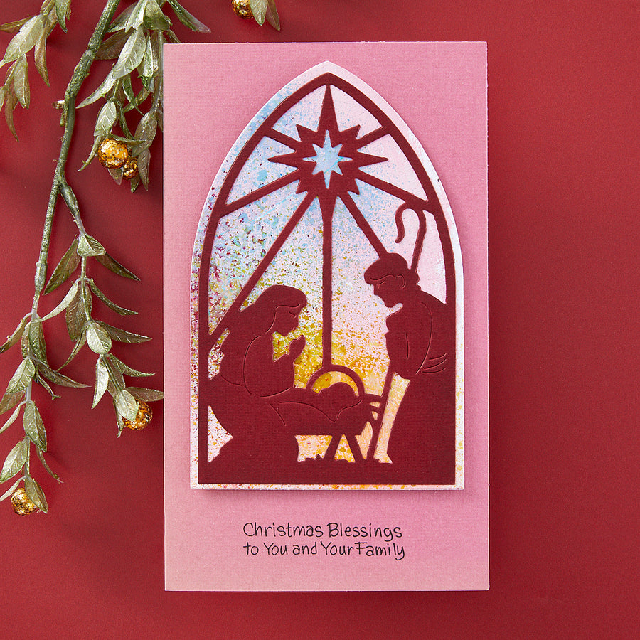 Spellbinders - Christmas Morn Nativity Etched Dies from the Season of Wonder Collection by Stampendous