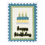 Spellbinders - Pinking Edge Birthday Rectangles Etched Dies from the Not Your Ordinary Card Collection by Wendy Vecchi