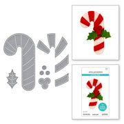 Spellbinders - Felt Candy Cane Etched Dies from the Felt Stitch & Create Collection by Nicole Spohr