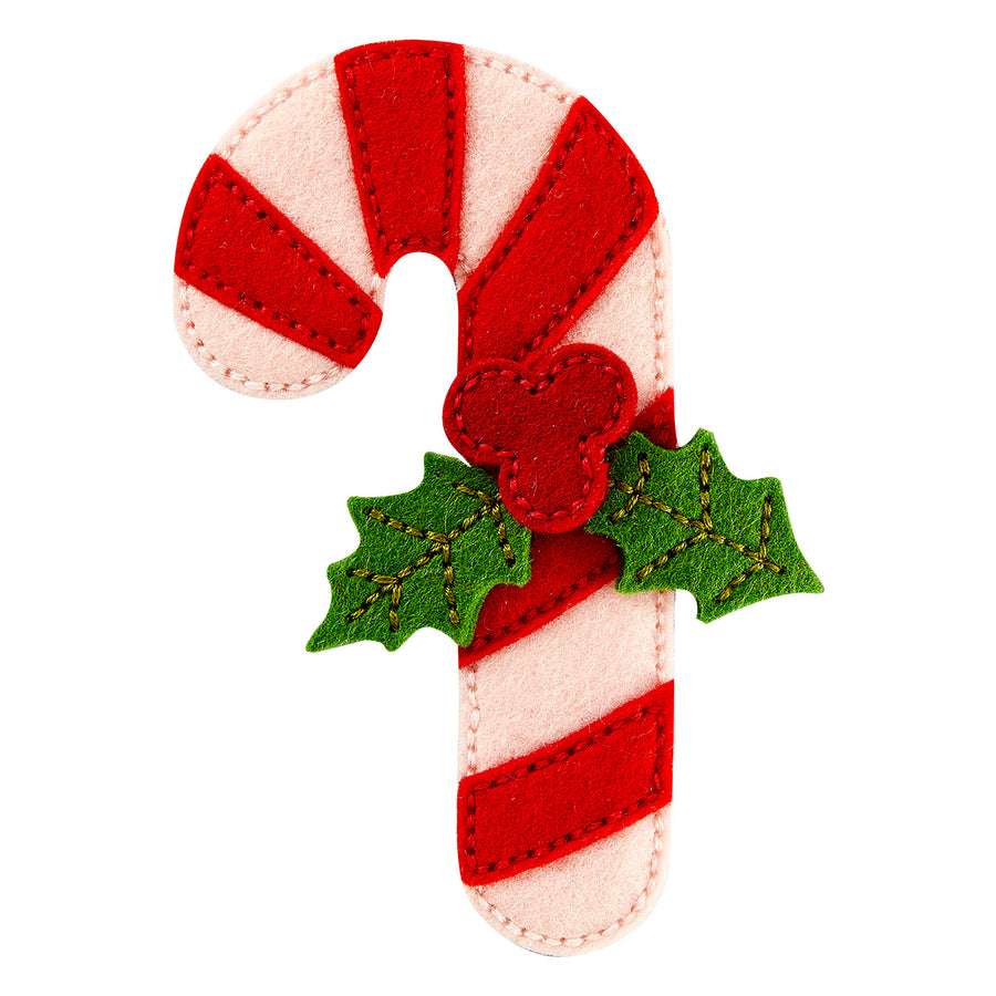 Spellbinders - Felt Candy Cane Etched Dies from the Felt Stitch & Create Collection by Nicole Spohr