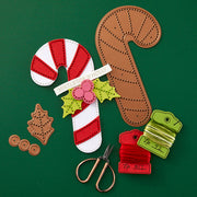 Spellbinders - Felt Candy Cane Etched Dies from the Felt Stitch & Create Collection by Nicole Spohr