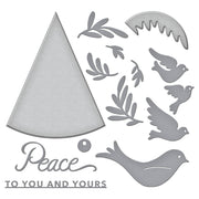 Spellbinders - Peace Dove Etched Dies from the Season of Wonder Collection by Stampendous