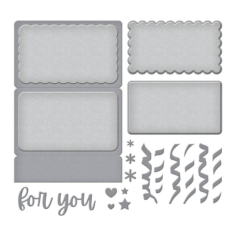 Spellbinders - Treat Yourself Gift Card Holder Etched Dies from the Bougie Birthday Collection by Nina Boettcher