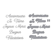 Spellbinders - French Everyday Sentiments Etched Dies from the International Sentiments Collection