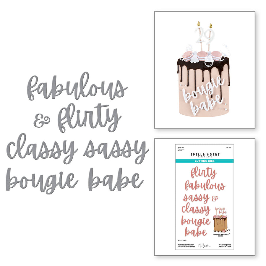 Spellbinders - Fabulous Birthday Etched Dies from the Bougie Birthday Collection by Nina Boettcher