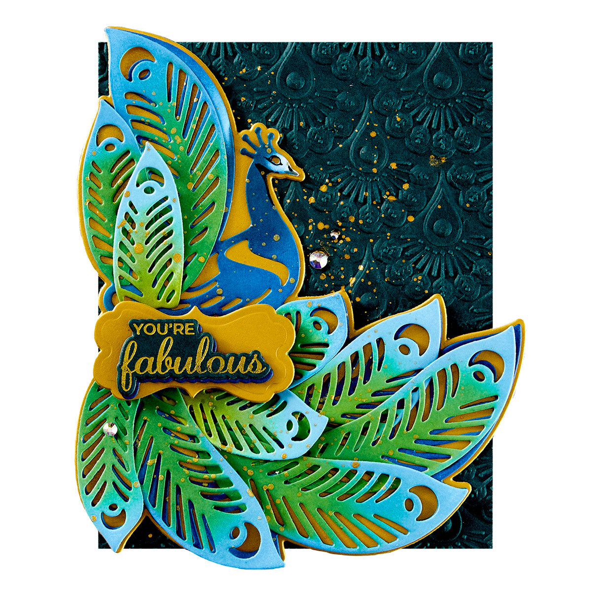 Spellbinders - Glorious Peacock Etched Dies from the Peacock Paradise Collection by Dawn Bibby