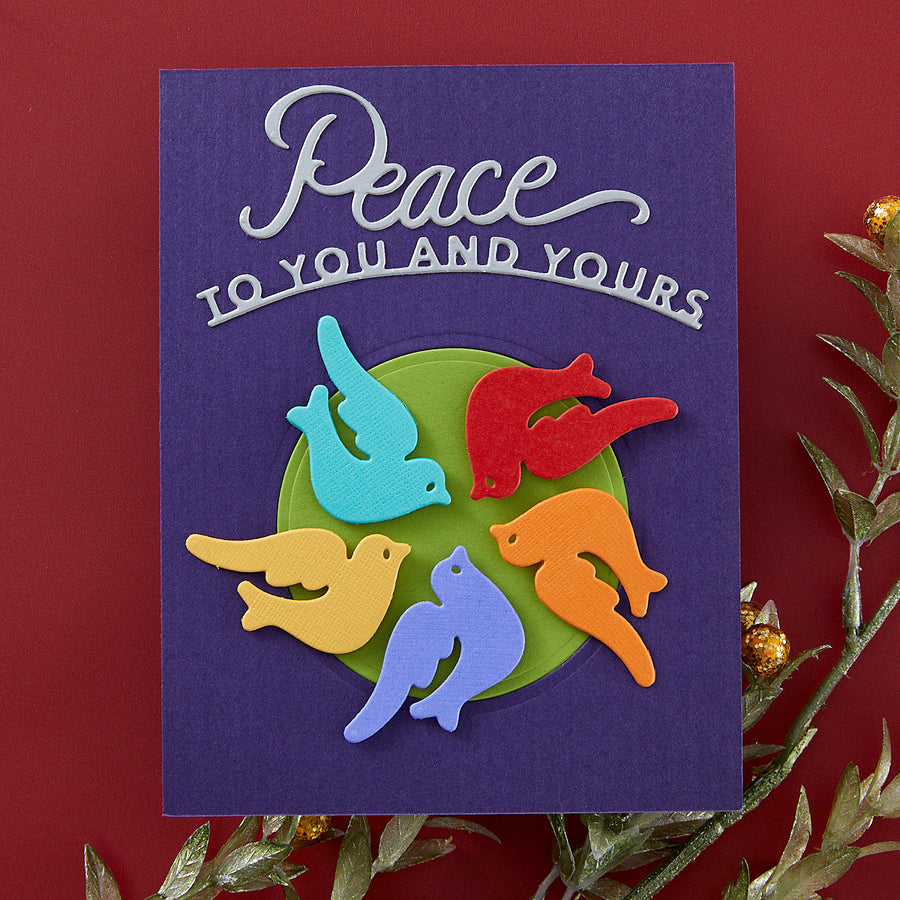 Spellbinders - Peace Dove Etched Dies from the Season of Wonder Collection by Stampendous