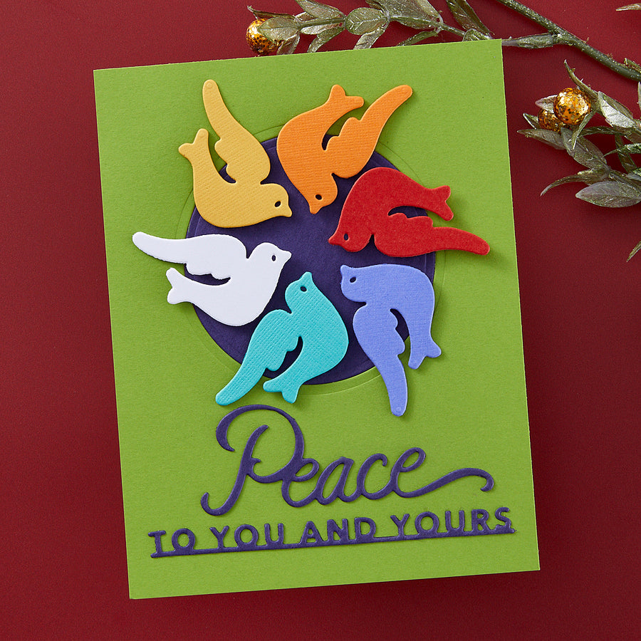 Spellbinders - Peace Dove Etched Dies from the Season of Wonder Collection by Stampendous