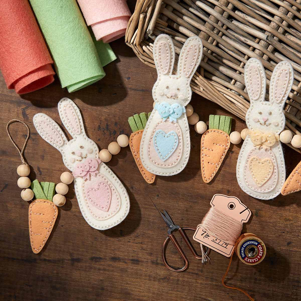 Spellbinders - Felt Carrot Companion Etched Dies from the Spring Felt Stitch & Create Collection by Nichol Spohr