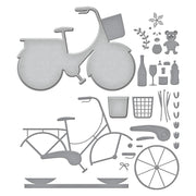 Spellbinders - Big Bicycle Etched Dies from the Bibi's Cats and Pugs Collection by Bibi Cameron