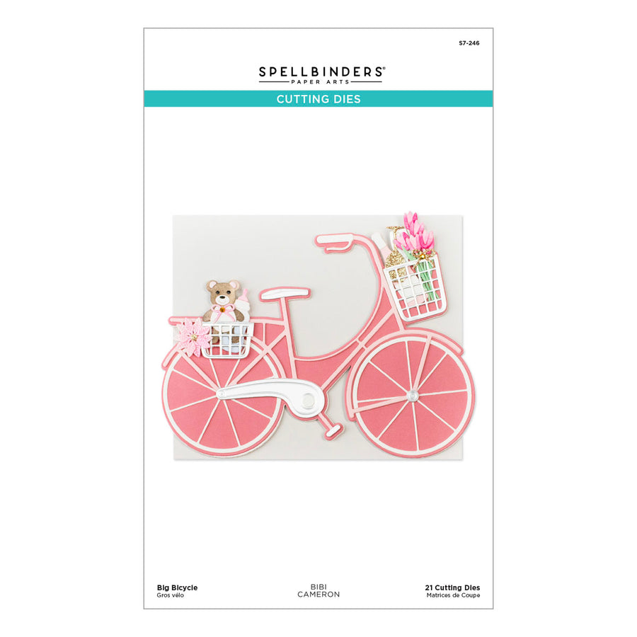 Spellbinders - Big Bicycle Etched Dies from the Bibi's Cats and Pugs Collection by Bibi Cameron