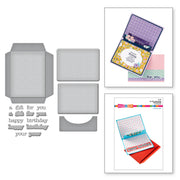 Spellbinders - A2 Gift Card Holder and Envelope Etched Dies from the All the Sentiments Collection by Stampendous