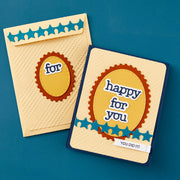 Spellbinders - A2 Gift Card Holder and Envelope Etched Dies from the All the Sentiments Collection by Stampendous