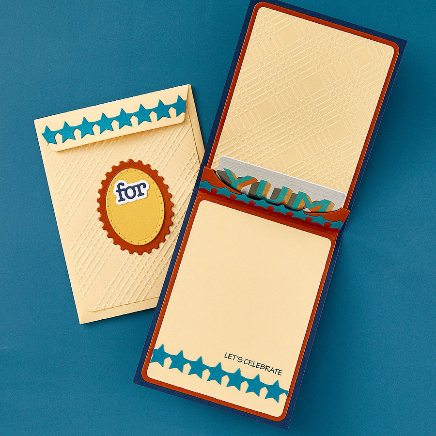 Spellbinders - A2 Gift Card Holder and Envelope Etched Dies from the All the Sentiments Collection by Stampendous