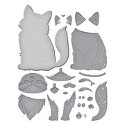 Spellbinders - Big Cat Etched Dies from the Bibi's Cats and Pugs Collection by Bibi Cameron