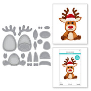 Spellbinders - Felt Reindeer Etched Dies from the Felt Stitch & Create Collection by Nicole Spohr