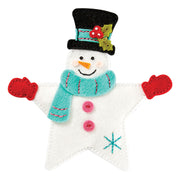 Spellbinders - Felt Snowman Star Etched Dies from the Felt Stitch & Create Collection by Nicole Spohr