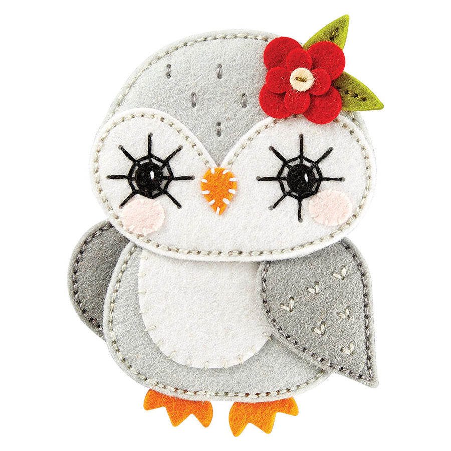 Spellbinders - Felt Snowy Owl Etched Dies from the Felt Stitch & Create Collection by Nicole Spohr