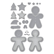 Spellbinders - Felt Gingerbread Boy & Girl Etched Dies from the Felt Stitch & Create Collection by Nicole Spohr