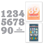 Spellbinders - Bold Numbers Etched Dies from the Color Mix Celebrations Collection