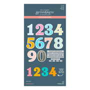 Spellbinders - Bold Color Mix Numbers BetterPress Plates and Die Bundle