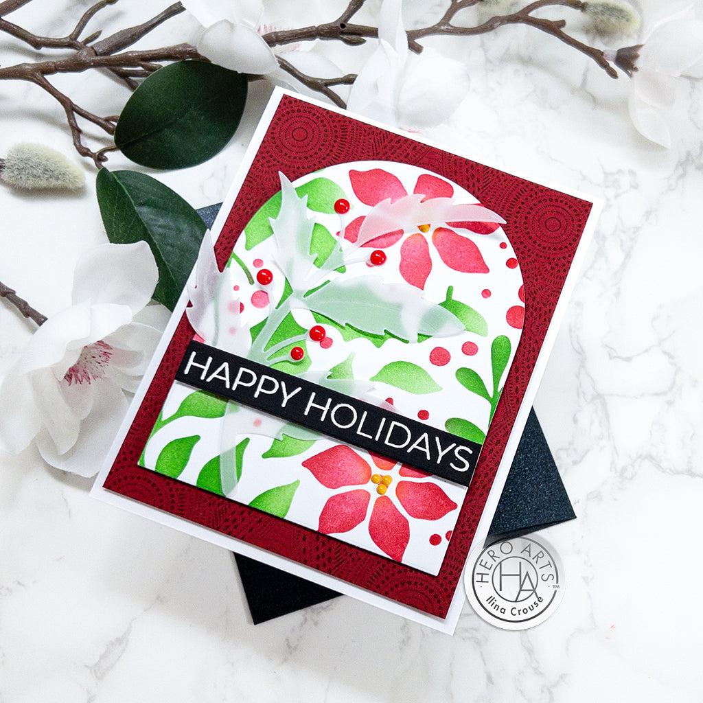 Hero Arts - Holiday Foliage Stencil