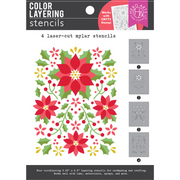 Hero Arts - Color Layering Poinsettia Pattern Stencils