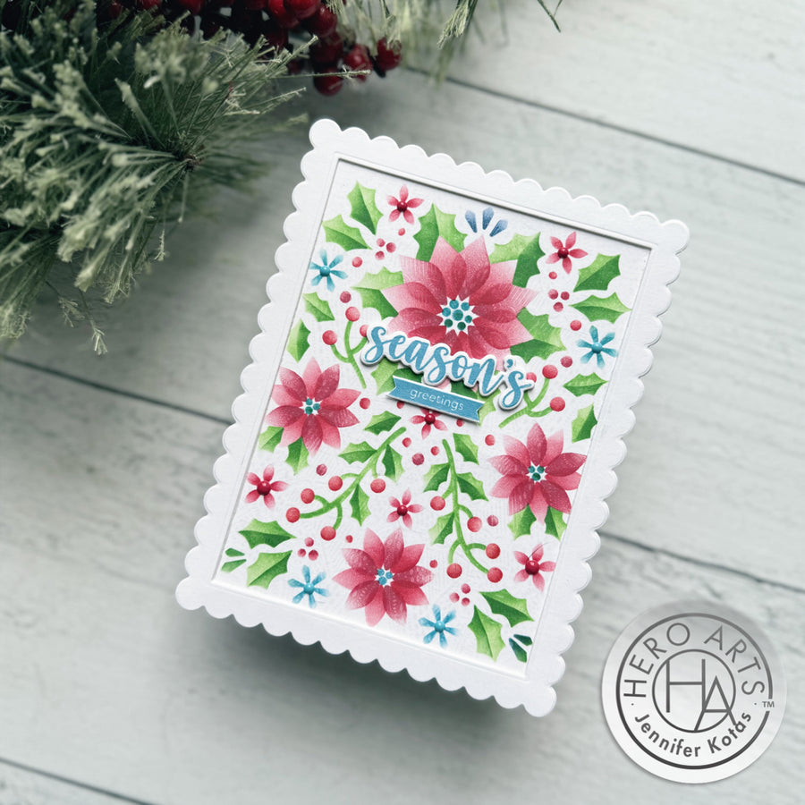 Hero Arts - Color Layering Poinsettia Pattern Stencils