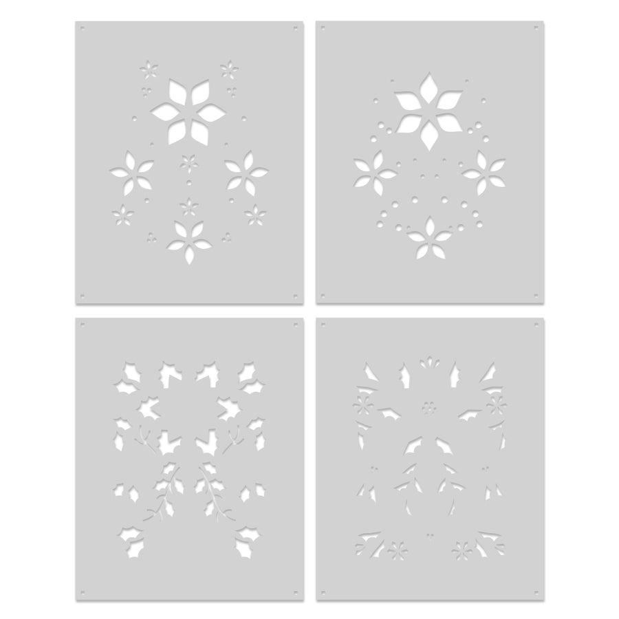 Hero Arts - Color Layering Poinsettia Pattern Stencils