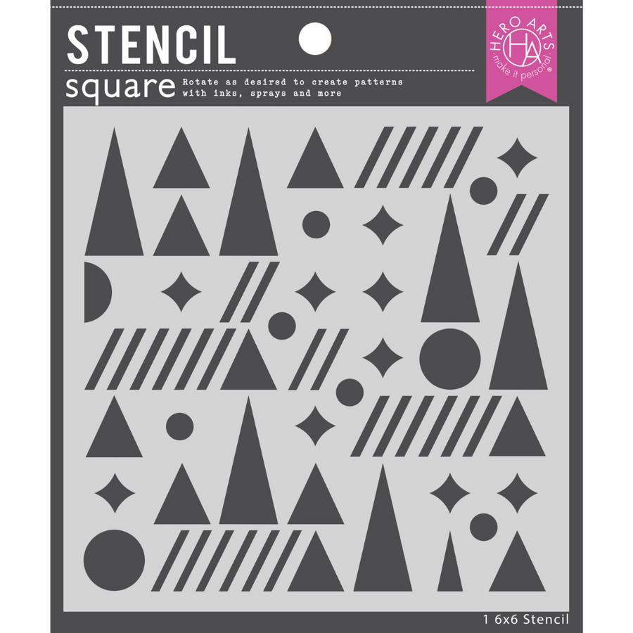 Hero Arts - Geometric Holiday Stencil